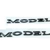 Kpjgs1 Chrome Black Trunk Letters SPACEX Emblems Front Rear T Shape Badges for TESLA SPACE X