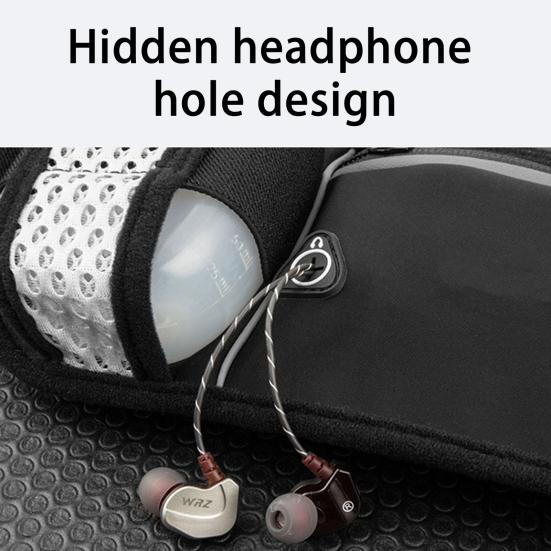 Universal Sportbältesväska Dold hörlurshål Svettabsorberande förvaring