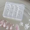 1 Pcs 3D Ice Crystal Flower Ice Creative Silicone Acrylic Nail Mold Diy Silicone Manicure Nail Art Decorations Mold