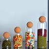 Nordic Transparent Glass Storage Jar - Creative Home & Office Decor for Desk or Wine Cabinet