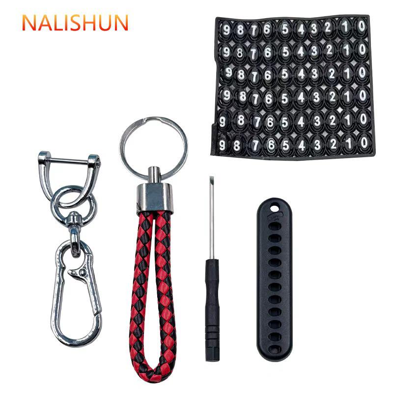 Engraved Keychain Anti-Lost Tag for Phone Number - Unisex Car Key Pendant Ring