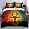 Egyptian-Inspired Ankh Set Design Exquisite Three-Piece Bedding Set Gift For Kids And Adults