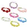 Flower Wreath Headbands Flower Crown Bride Hairband Fashionable Hair Accessories for Holiday Festivals and Parties