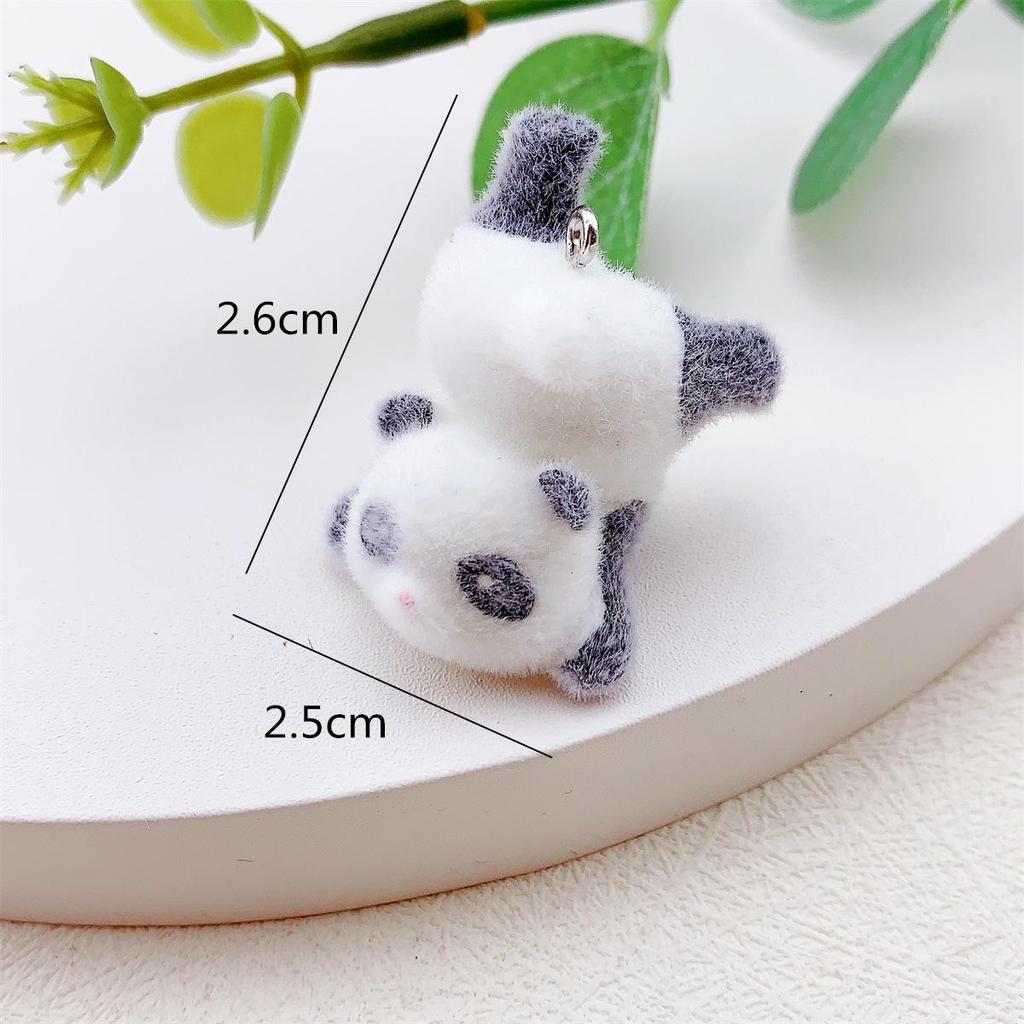 3D Resin Panda Pendant Keychain for DIY Jewelry