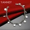 925 Sterling Silver 8-inch Delicate Round Bracelet for Women, a Fashionable Jewelry Gift for Weddings
