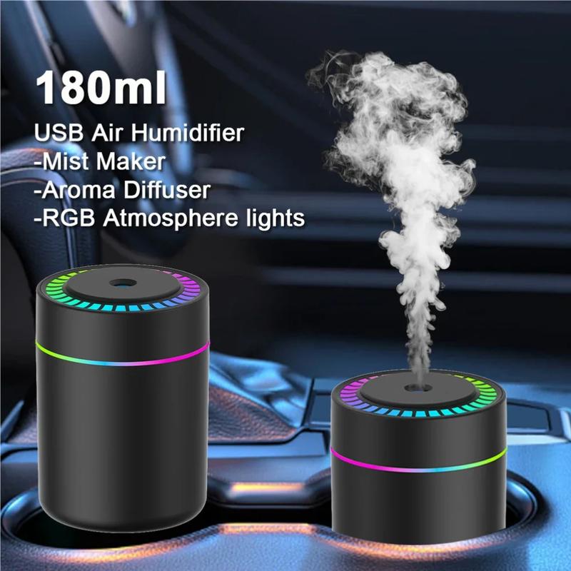 180ML Mini-Luftbefeuchter USB Elektrischer Aroma-Diffusor Ätherisches Öl Purifier Aromatherapie Nebel Maker Lichter Für Auto Home Schlafzimmer