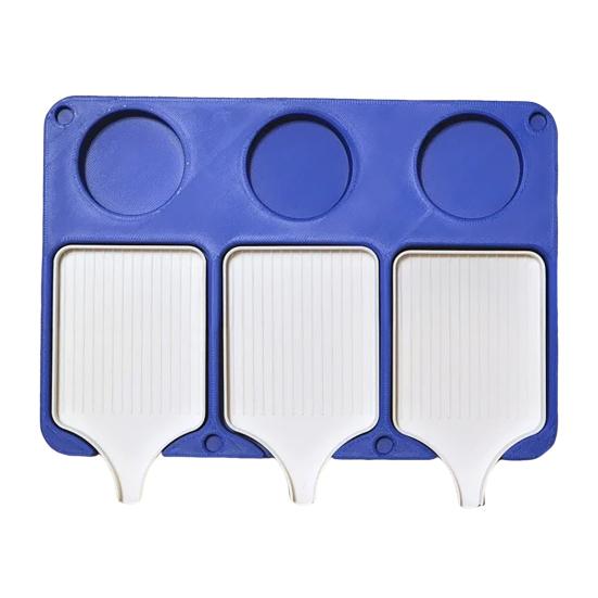 

Піднос для алмазної мозаїки з 3 відділеннями, органайзер для штучних діамантів, піднос для стразів, органайзер для алмазної мозаїки для дорослих, для DIY проєктів з алмазної мозаїки темно-фіолетовий колір