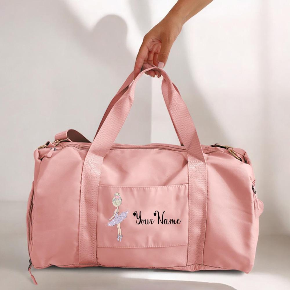

Personalized Dance Name Bags Ballerina Storage Bag Custom Girls Duffle Bag Dance Travel Luggage Bag Birthday Gift for Dancer Kid