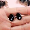 7-12mm Black Plastic Oval Safety Eyes For White Bear Doll Animal Puppet Crafts Children Kids DIY Toys Plush Doll Accessories