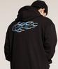 Cream Soda Lab Human Highlight Fire Zip-Up Hoodie Black Blue