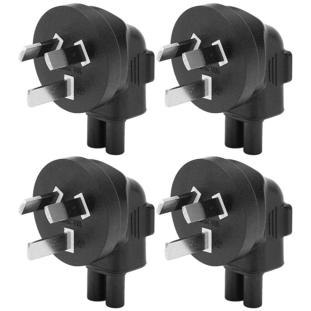 4pcs  3 Pin Plug to IEC 320 C5 Power Adapter Universal Standard Computer Power Adapter
