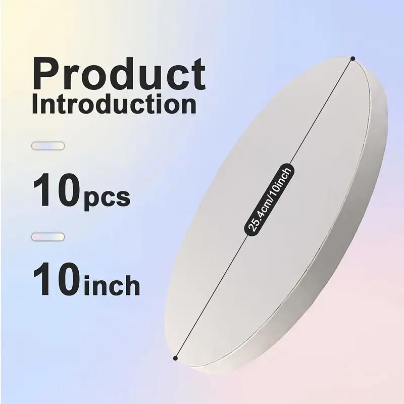 10Pcs 10inch Cake Drum Board Round Base for Wedding Birthday Party Christmas Cake Display Decoration Supplies DIY Baking Tools