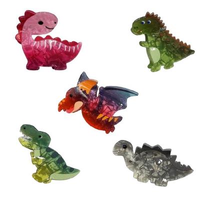 Akrylové sponky do vlasů Vtipní dinosauři Lapače vlasů Velké sponky do vlasů