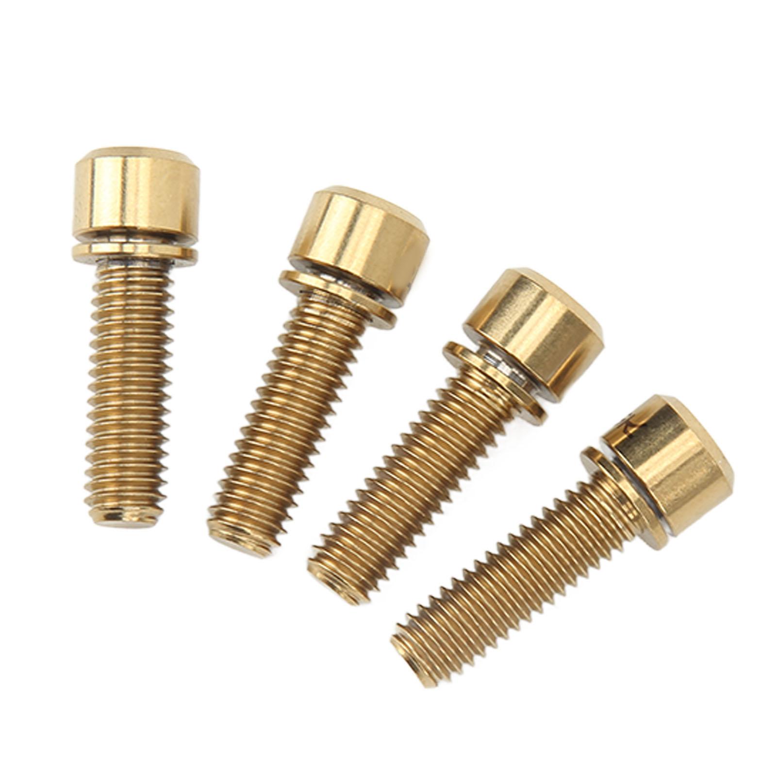 

Bike Stem Screw M6 20mm Accurate Thread Rustproof Small Bike Brake Screws for Mountain Bikes