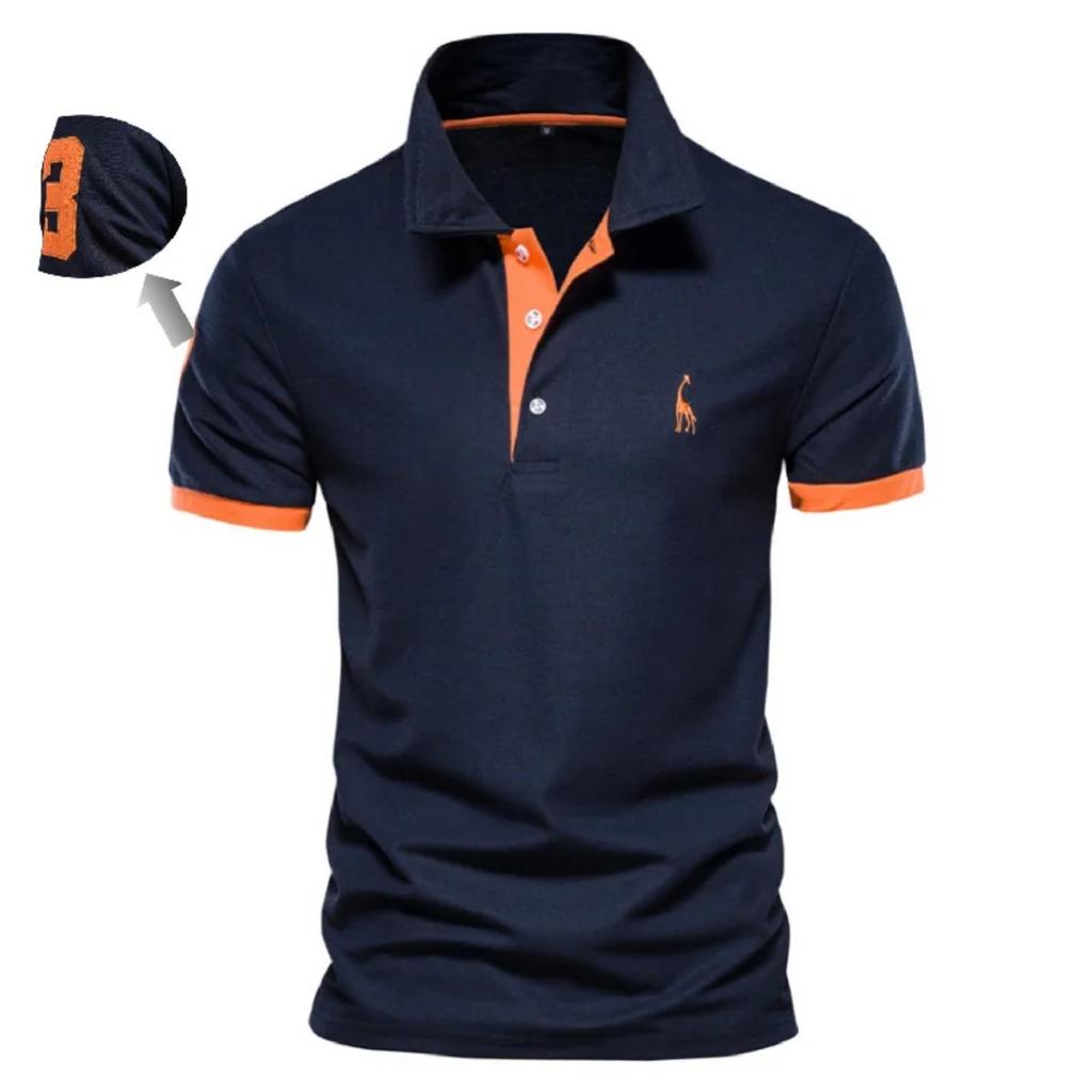 Trend Hub Embroidery 35% Cotton Polo Shirts for Men Casual Solid Color Slim Fit Mens Polos New Fashion Men Clothing