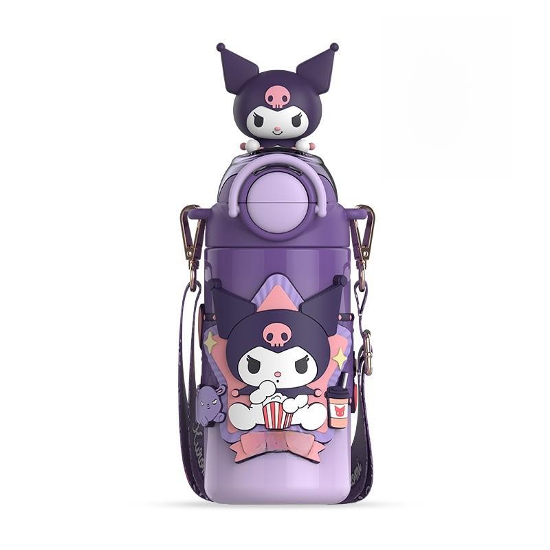 Детская термобутылка Hello Kitty с крышкой-поилкой и нержавеющей сталью для школы Kuromi