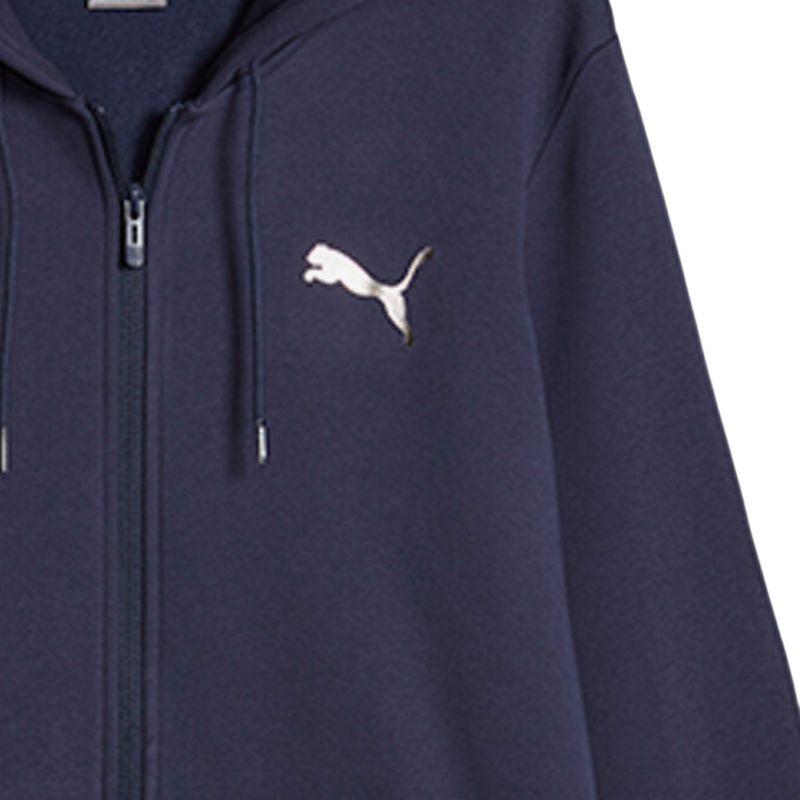 Puma Letter Print Hooded Full Zip Sweatshirt Men Sweatshirts Navy-Blue 678377-06