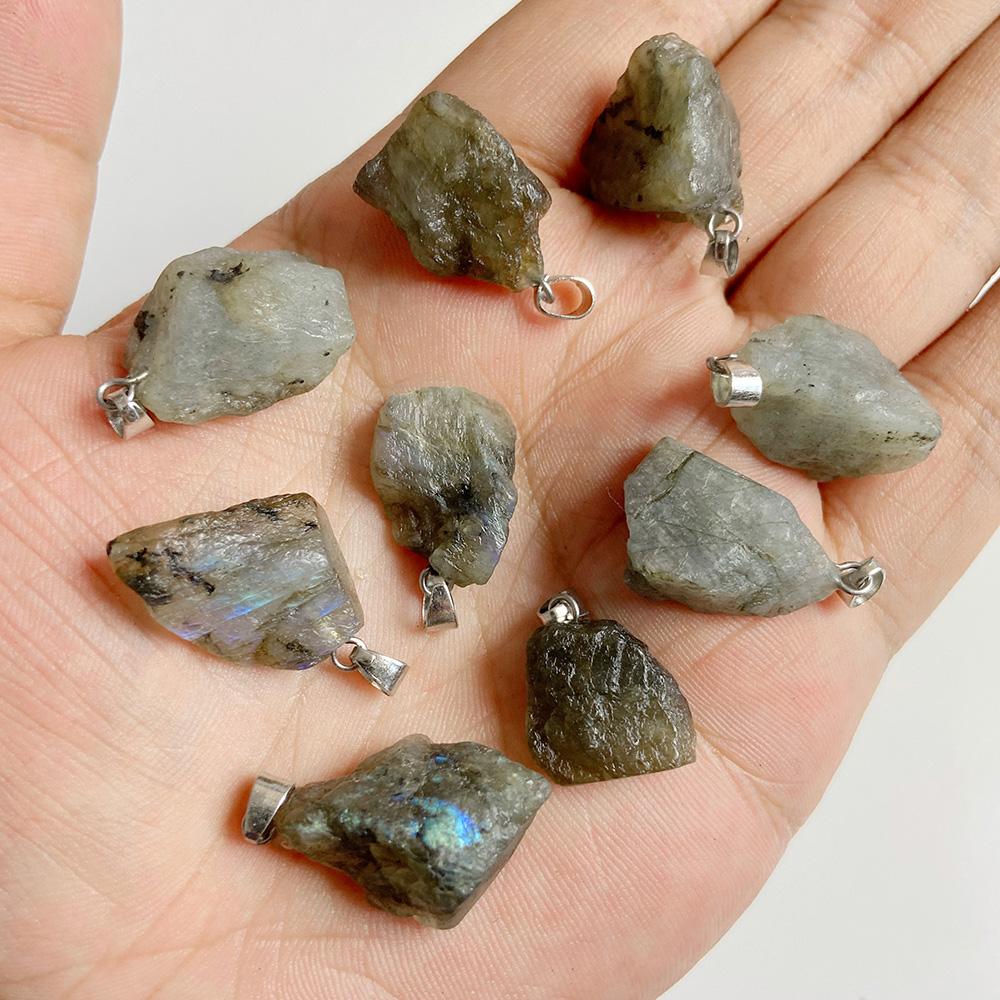 5pcs Irregular Raw Natural Stone Pendant Agates Quartz Crystal Pendant for Jewelry Making DIY Necklace Earrings Accessories