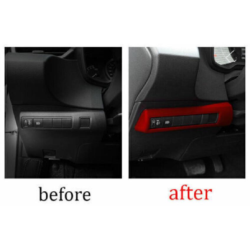 For Toyota Corolla - Matte Red Headlight Switch Control Frame Trim 1pcs
