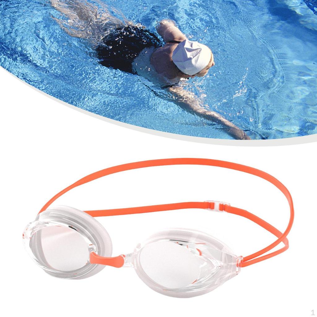 Silicone Swimming Goggles Eyewear Leakproof Clear View Double Straps Soft Glasses for Men