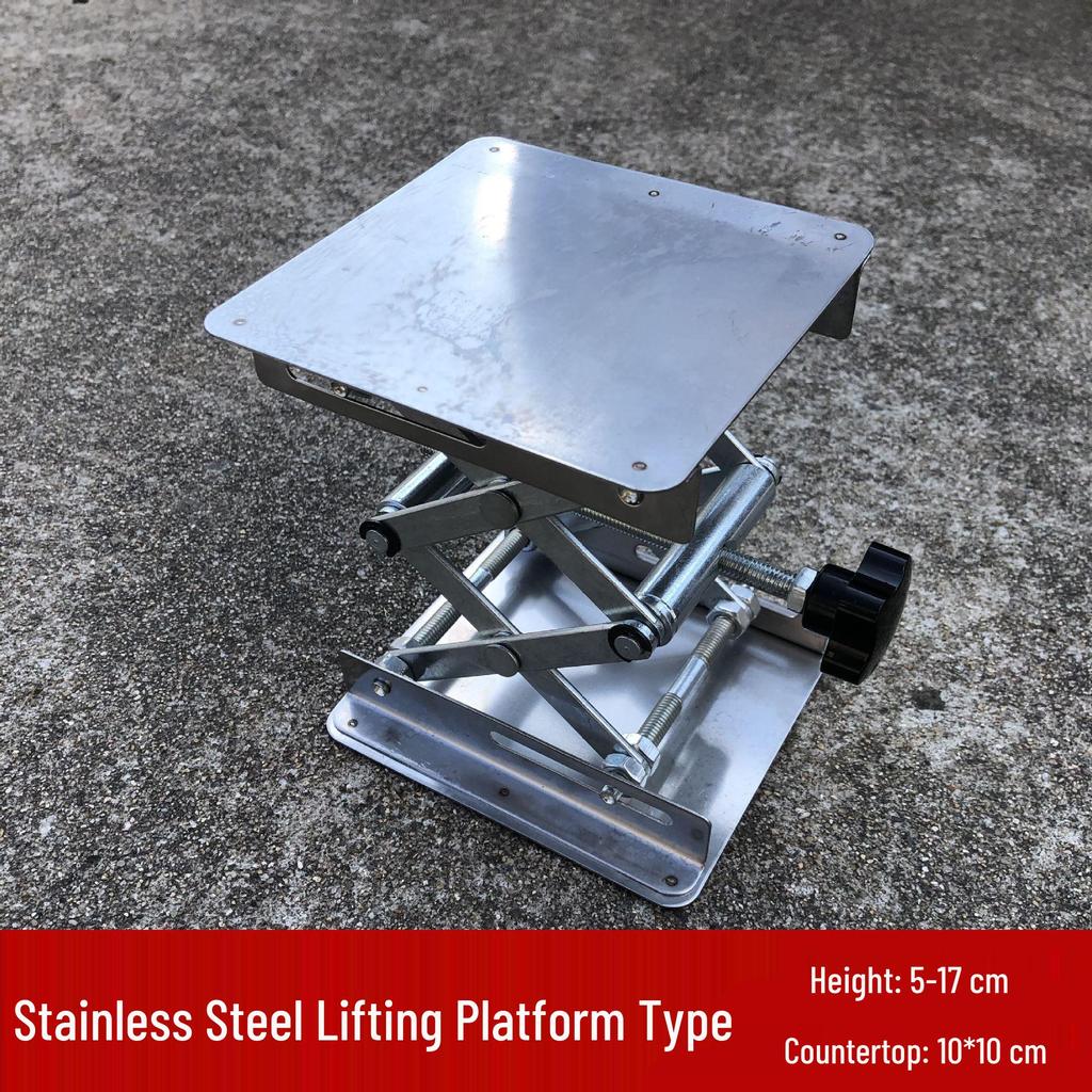 Compact Stainless Steel Manual Lifting Platform for Laboratory Use