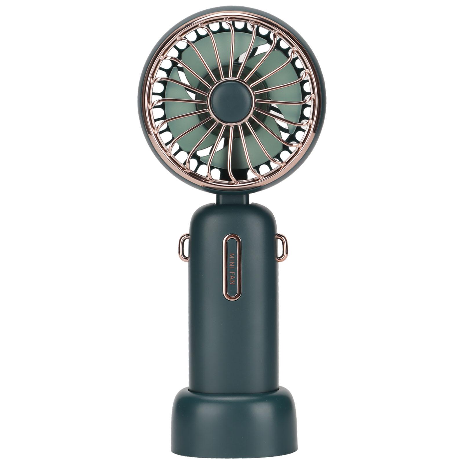 

Handheld Fan 4800mAh Portable Small Mini Foldable Adjustable Desk Fan With Detachable Lanyard for зелёный