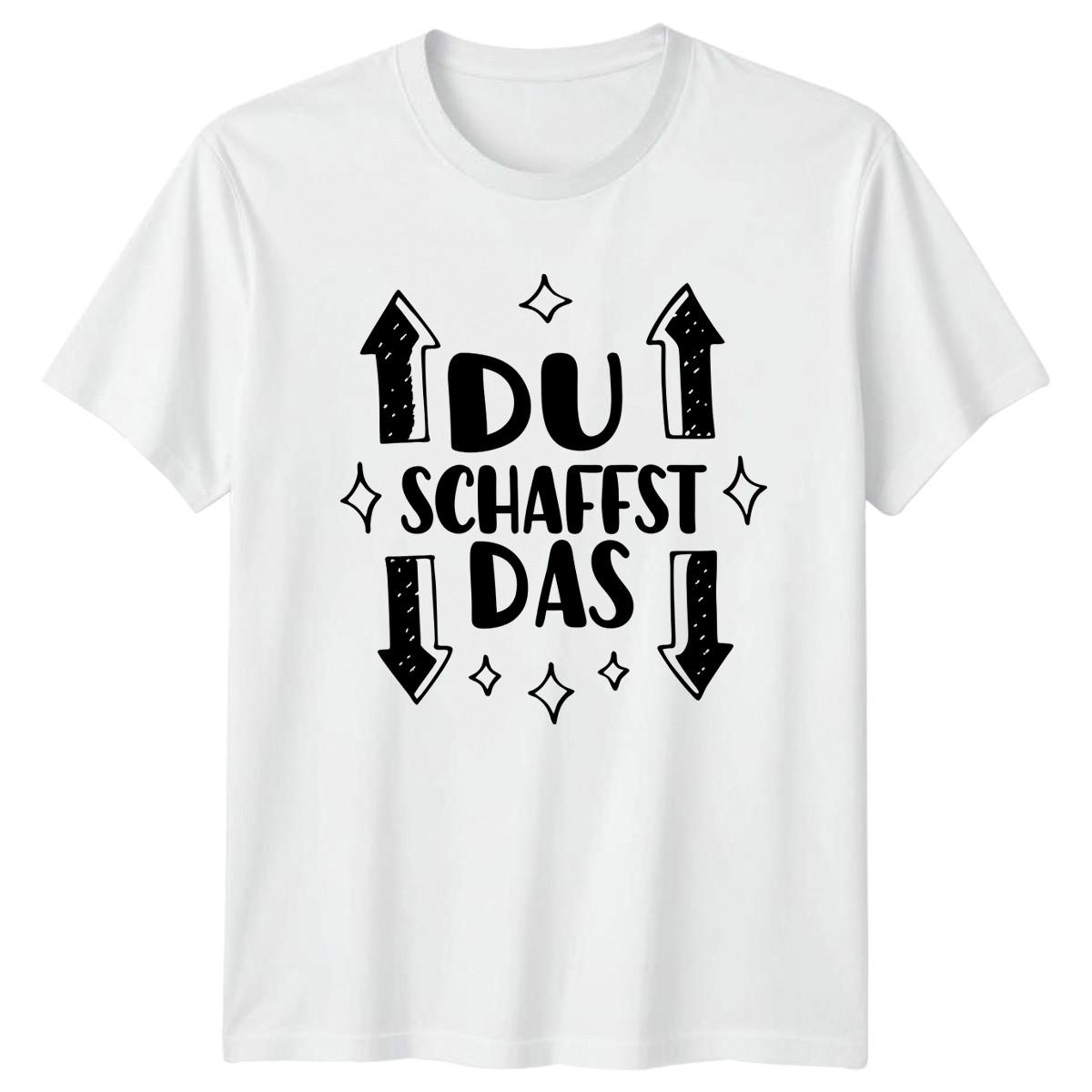 Du Schaffst Das T-Shirt German Quote Inspirational Good Luck Gift For Him &Her XXXXL