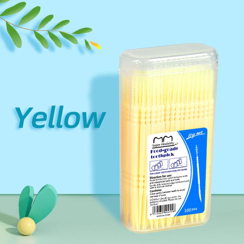 Fishbone-shaped 100-piece Boxed Double-ended Toothpicks