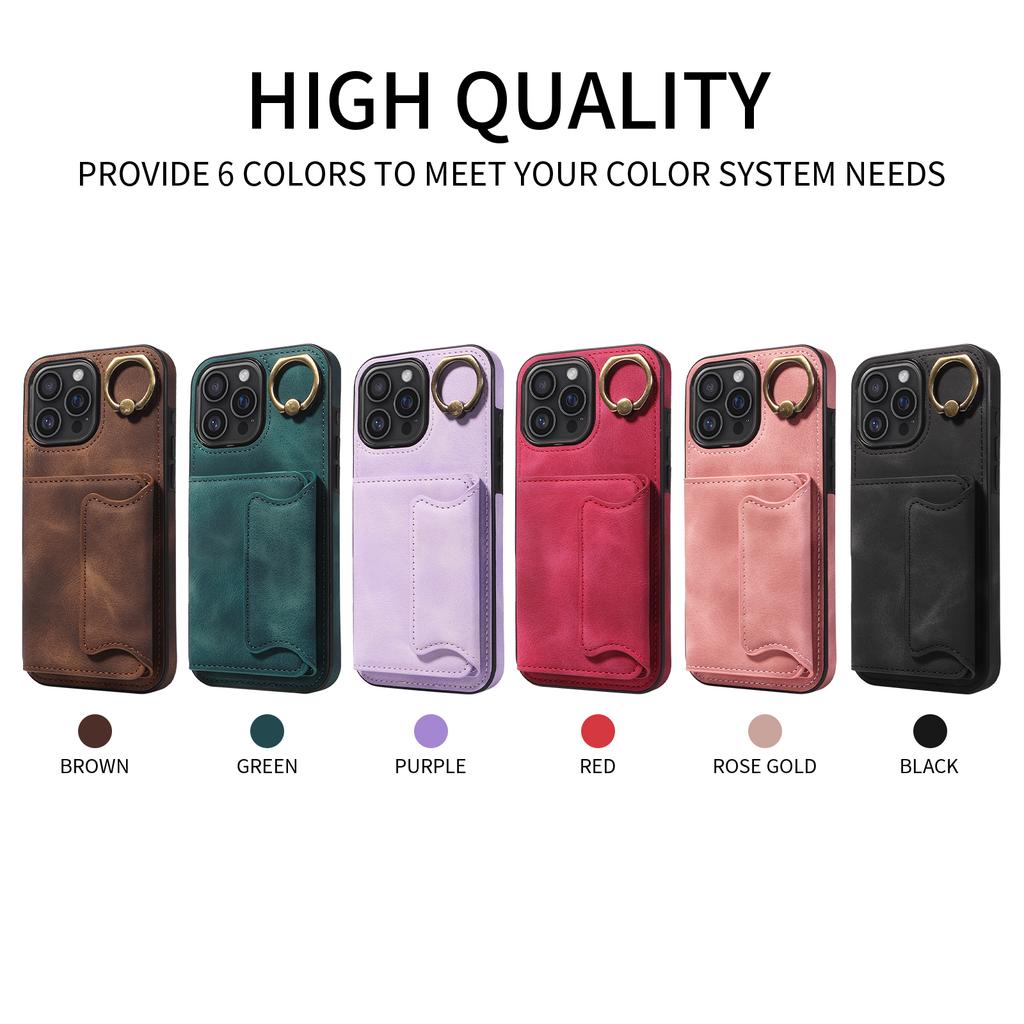 Ring Bracket Card Holder Slots Cover Phone Case for iPhone 16 Series.for iPhone 16,iPhone 16 Plus,iPhone 16 Pro,iPhone 16 Pro Max