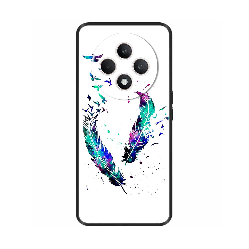 For Oppo Reno 12F 4G Case Reno12 F 5G Shockproof Cover Cute Painted Soft Black Silicone Phone Cases For OPPO Reno12F 4G 5G Coque