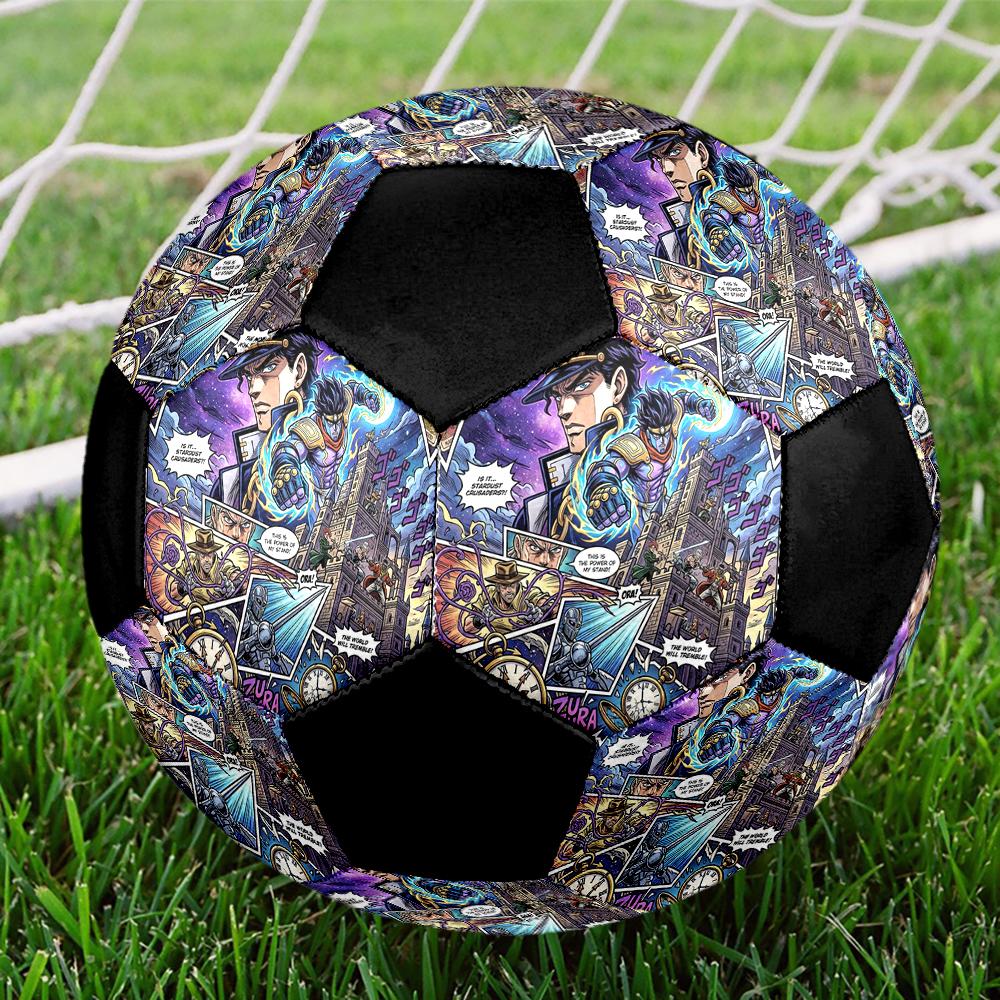 1pc JoJos Bizarre Adventure Football Soccer Ball Size 5 Indoor Soccer Ball Fashion Colorful Backyard Game -Great For Sports Fans Gift HE6