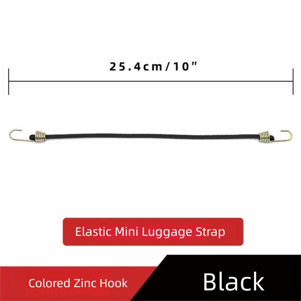 10 PCS with Steel Hooks Elastic Rope 10-Inch Rubber Strap Outdoor Bungee Cords  Bikes