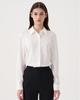dress dress long for job business no shape new white M [YASHIGE] Blouse, shirt, shirt, women's, sleeve, plain, commuting, hunting, office, uniform,