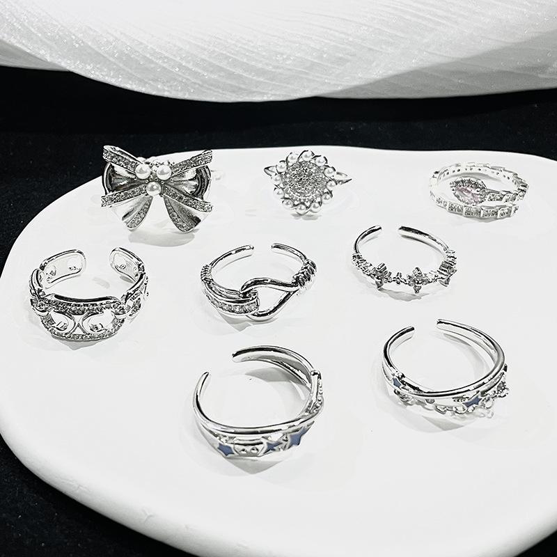 Niche Design Sense Light Luxury High Sense Stacked Open Ring Fashion French Personality Ring Women