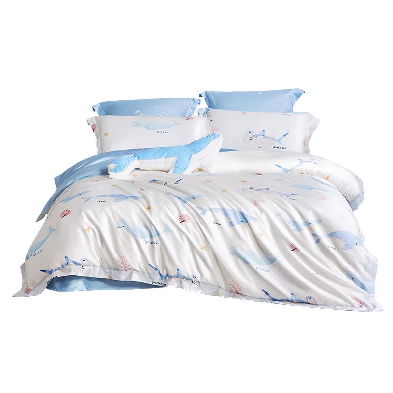 Luolai Kids  Deep Sea Melody 3-Piece Bedding Set Flat Sheet 150x215cm