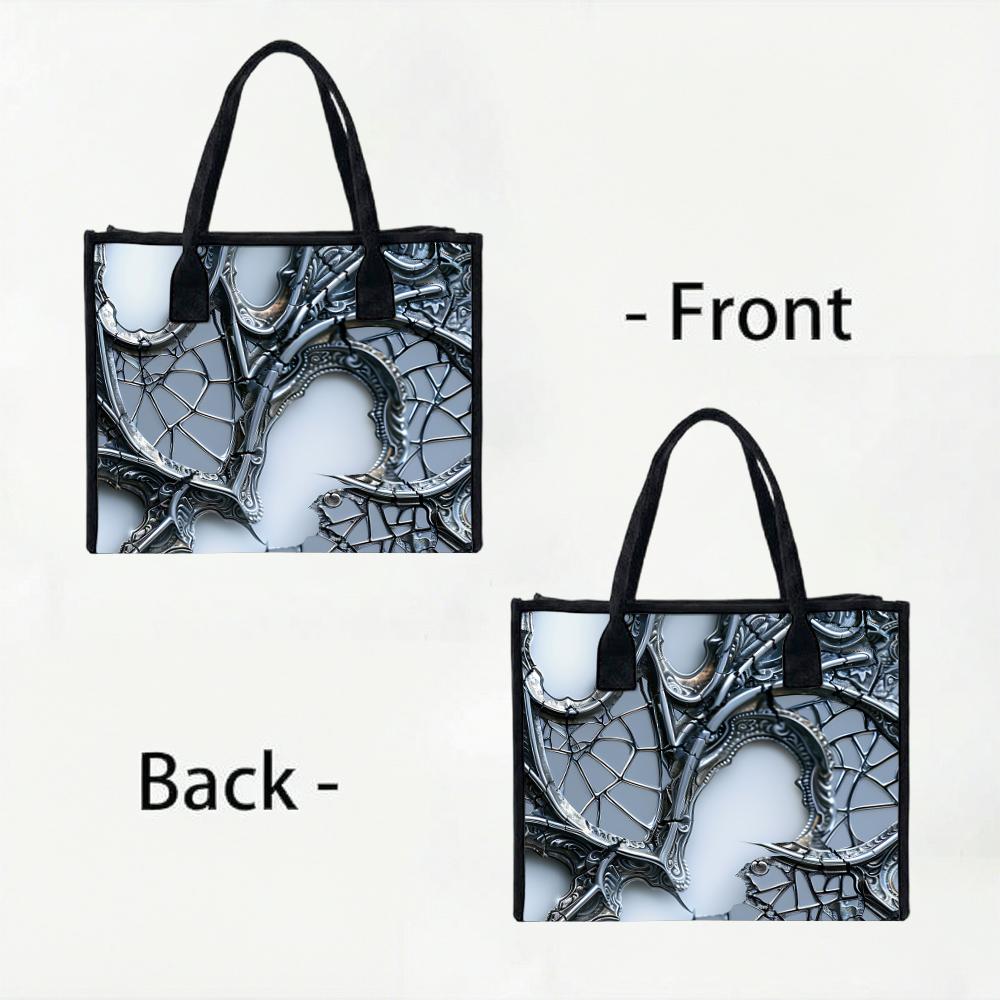 Gothic Pattern Shoulder Bag Casual Daily Tote Handbag for Commute Shopping