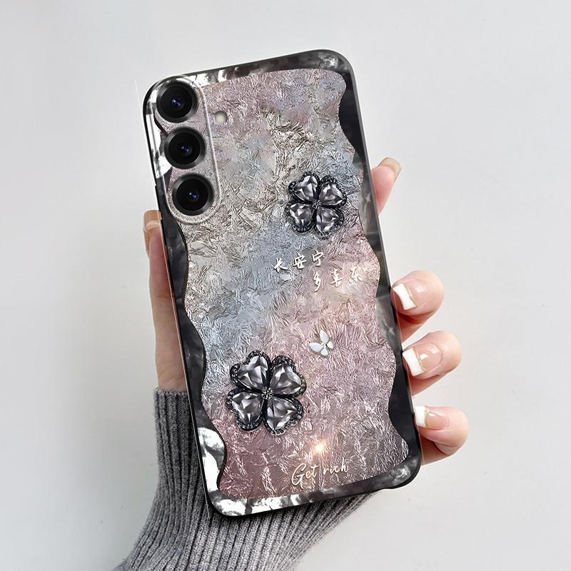 For Samsung Galaxy A26 A36 A56 5G Casing New Design 2024 Heart Printed Black Matte Soft Silicone Protective Cover Case