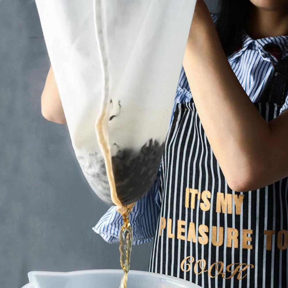 Reusable Fabric Mesh Filter Nut Milk Bag Colander Strainer for Soybean Juice Herb Tea Cold Brew Drip Coffee Filter Kitchen Tool