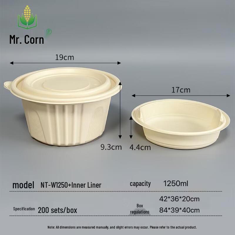 Corn Starch Biodegradable Meal Box