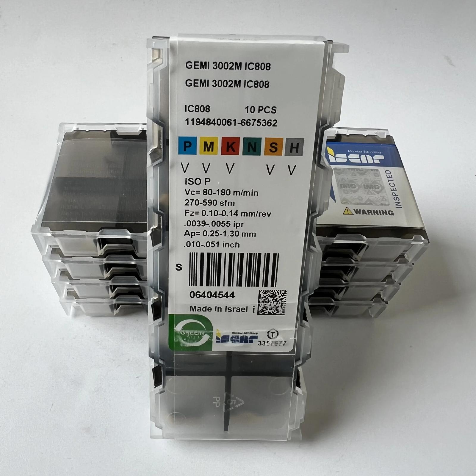 

ISCAR / GEMI3002M IC808 / Industrial indexable Carbide Inserts 10 Pcs