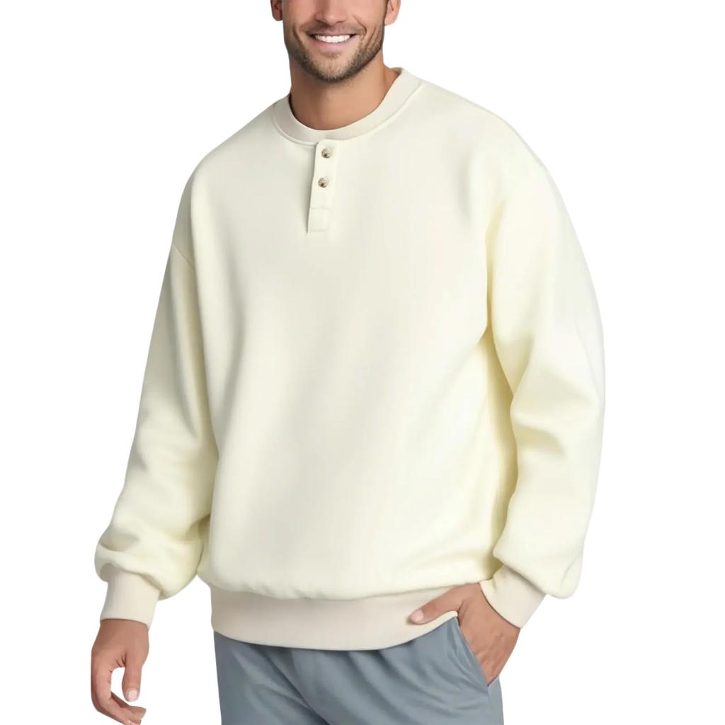 Men's Hoodie Loose Casual Long Sleeved Round Neck