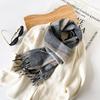 Imitation cashmere scarf new fashion versatile atmosphere tassel plaid scarf women's warm scarf