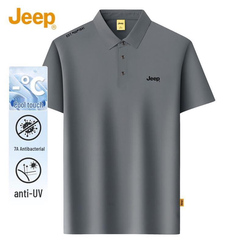 

JEEP Men s Ice Silk Seamless Polo Shirt 3XL