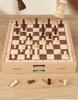 Double-Sided 4-in-1 Wooden Game Set: Chess, Five-in-a-Row, Go, Bowling - Children's Educational Toy