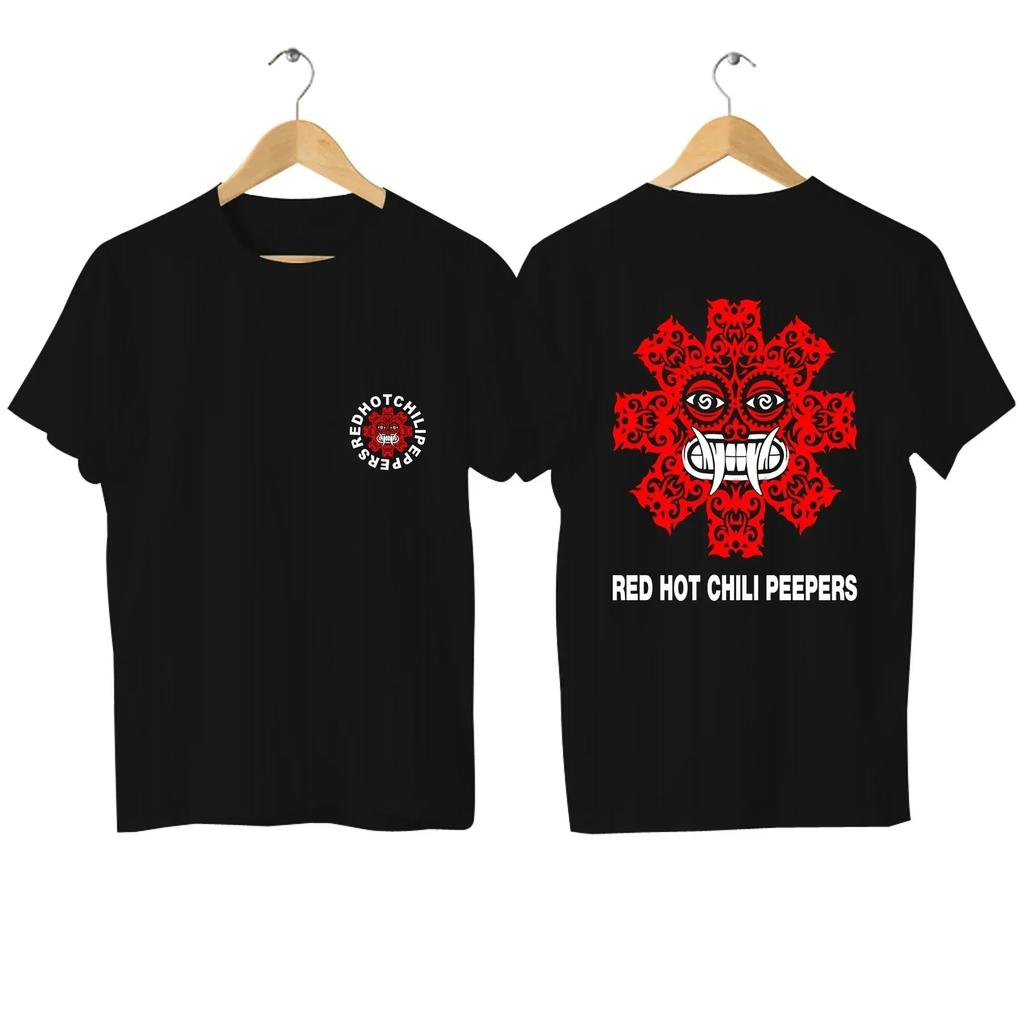 Men Tshirt Licensed Rock N Roll Music T Shirt Red Hot Fire Squid Chili Peppers Women T-shirt Graphic Streetwear Clothing Top