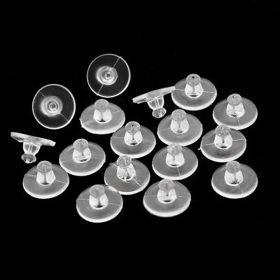 100/200 Stück Plastik-Ohrstöpsel Transparent Stecker Ohrringe Ohrstöpsel für DIY Ohrringe Schmuckherstellungszubehör
