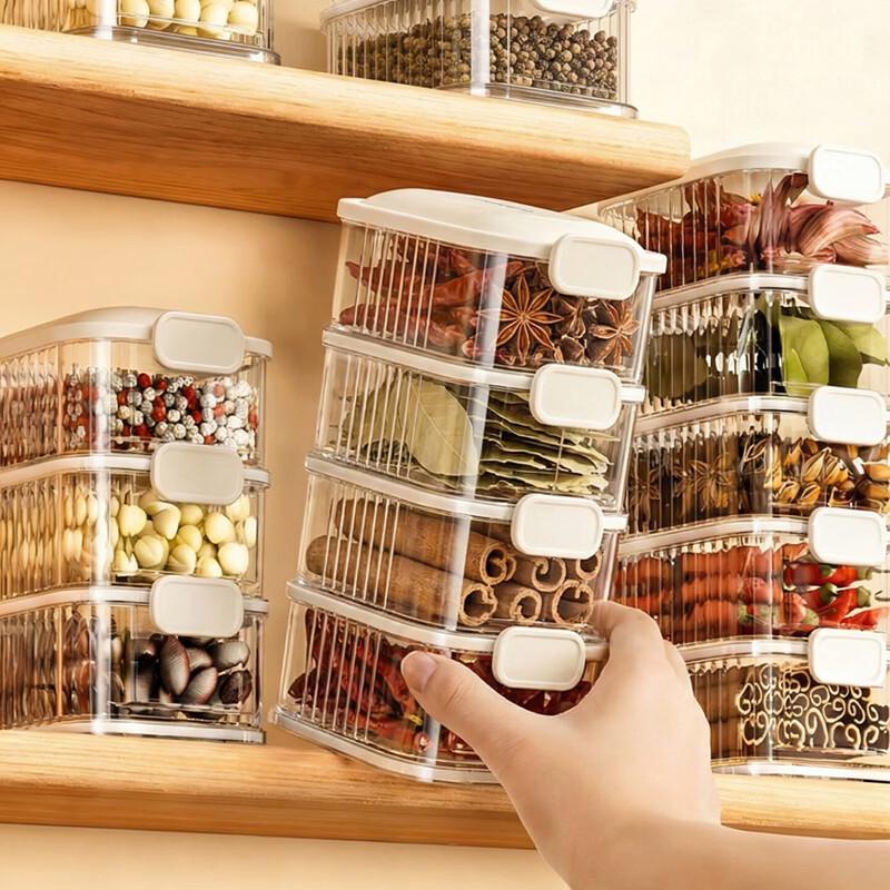 YOUQIN 5-Layer Compartment Spice Storage Box