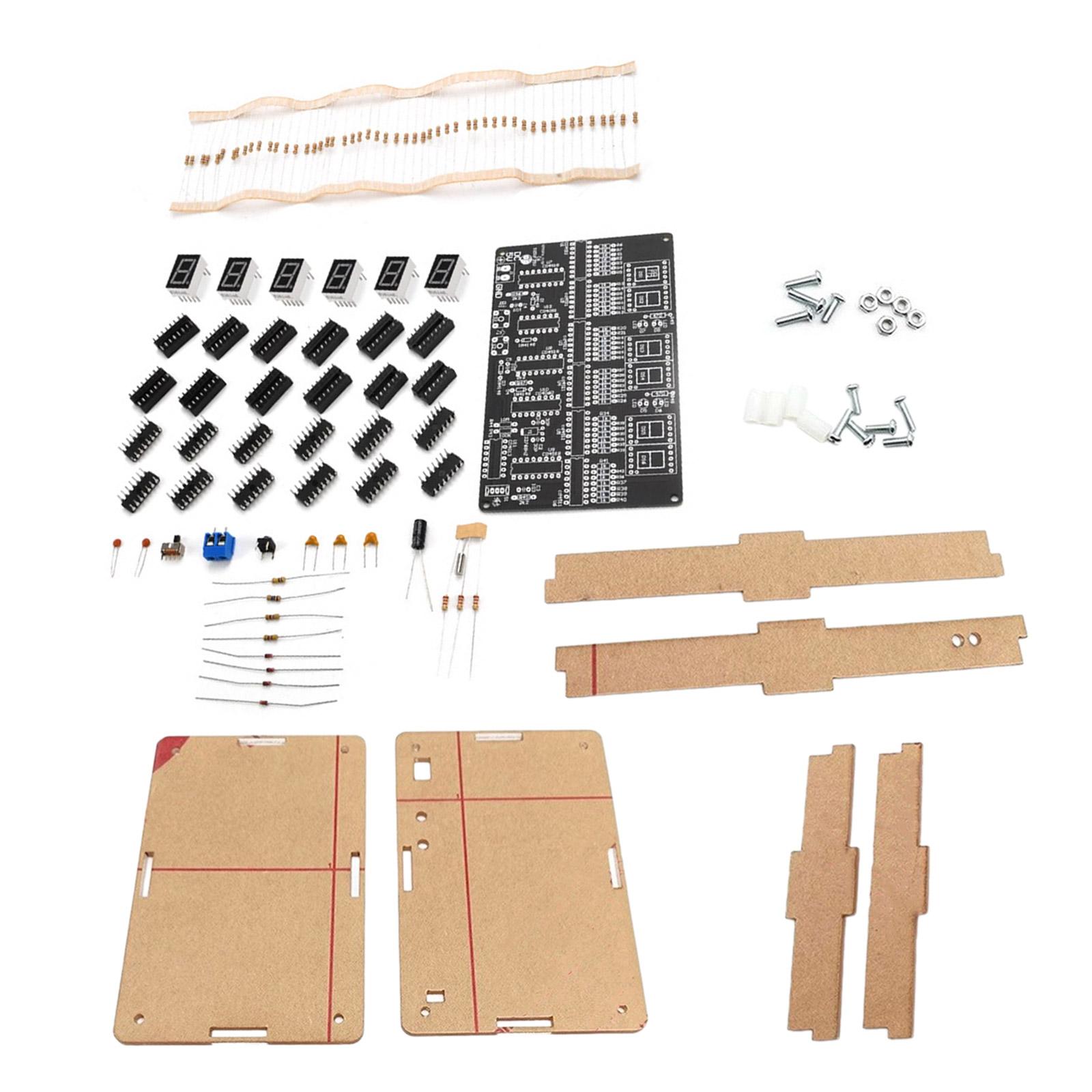 

Набор для практики пайки, 6-значный комплект светодиодных цифровых часов, проект пайки электронных часов для обучения студентов B