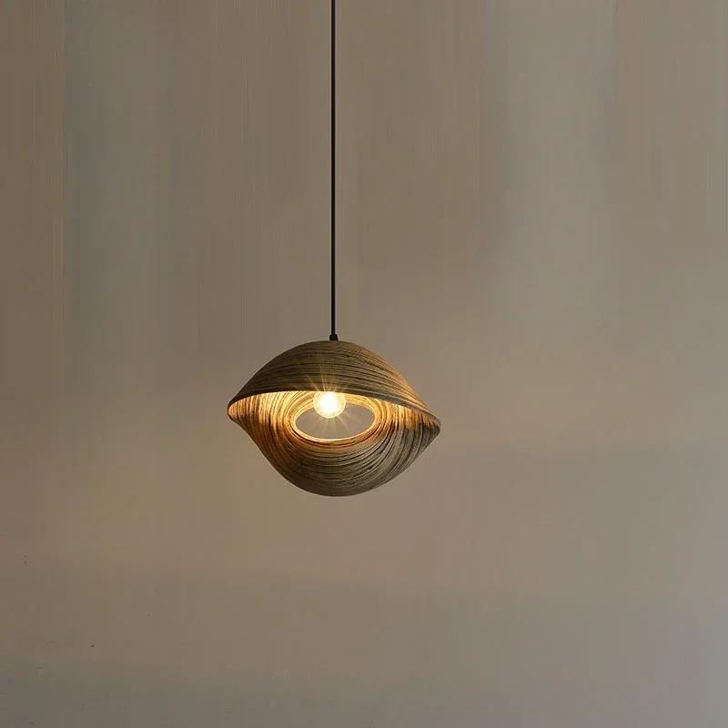 Bamboo Weaving Pendant Lamp dining room Parlor kitchen Hanging lamp Creative Coffee country Decor Light fixture