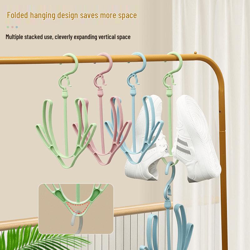 Hanging Shoe Drying Rack - Balcony Storage Hook Hanger for Sandals and Outdoor Shoes